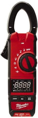 Milwaukee Tool - 2237-20, CAT III, Digital True RMS Clamp Meter with 1.3" Clamp On Jaws - 600 VAC/VDC, 600 AC/DC Amps, Measures Voltage, Capacitance, Continuity, Current, Resistance - Exact Tool & Supply