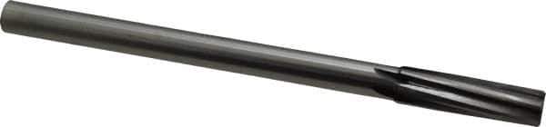 Made in USA - 5/8" Carbide-Tipped 6 Flute Chucking Reamer - Spiral Flute, 9/16" Straight Shank, 2-1/4" Flute Length, 9" OAL - Exact Tool & Supply