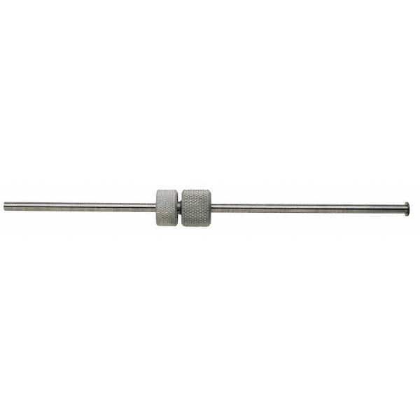 Made in USA - Satin Chrome, Micrometer Groove Checker - Exact Tool & Supply