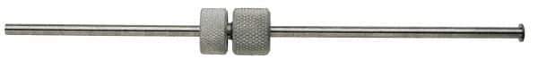 Made in USA - Satin Chrome, Micrometer Groove Checker - 6 Inch Overall Length, 1/8 Inch Rod Diameter, For Use with Starrett 440 Groove Depth Gages - Exact Tool & Supply