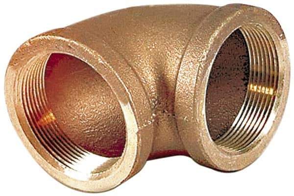 Merit Brass - Class 125, 1/2" Internal Pipe, Brass 45° Street Elbow - FBSPT x FBSPT - Exact Tool & Supply