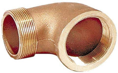 Merit Brass - Class 125, 2" Internal Pipe, Brass 90° Street Elbow - FBSPT x MBSPT - Exact Tool & Supply
