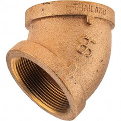 Merit Brass - Class 125, 2" Internal Pipe, Brass 45° Street Elbow - FNPT x FNPT - Exact Tool & Supply