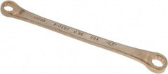 Ampco - 7/16" x 1/2" 12 Point Offset Box Wrench - Double End, 7-3/4" OAL, Aluminum Bronze - Exact Tool & Supply