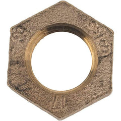 Merit Brass - Class 125, 3/8" Internal Pipe, Brass Locknut - FNPT - Exact Tool & Supply