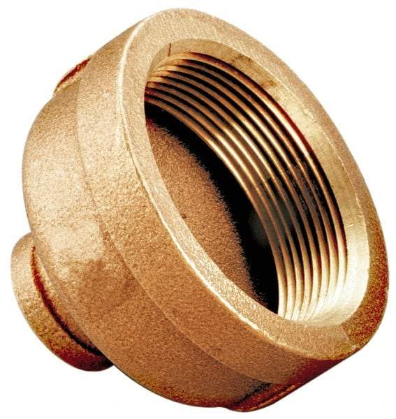 Merit Brass - Class 125, 2 x 1-1/4" Internal Pipe, Brass Reducing Coupling - FBSPT x FBSPT - Exact Tool & Supply