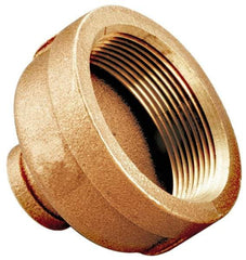 Merit Brass - Class 125, 2 x 1-1/4" Internal Pipe, Brass Reducing Coupling - FBSPT x FBSPT - Exact Tool & Supply