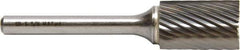 M.A. Ford - 3mm Cut Diam, 6mm Shank Diam, Cylinder Head Double Cut Burr - Carbide, Flat End, 12.7mm LOC, 50mm OAL - Exact Tool & Supply