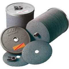 Sait - 5" Diam 7/8" Hole 80 Grit Fiber Disc - Medium Grade, Zirconia Alumina, 10,000 Max RPM, Series Z - Exact Tool & Supply