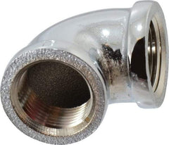 Merit Brass - Class 125, 3/4" Internal Pipe, Red Brass & Chrome 90° Street Elbow - FNPT x FNPT - Exact Tool & Supply