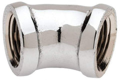 Merit Brass - Class 125, 1/2" Internal Pipe, Red Brass & Chrome 45° Street Elbow - FNPT x FNPT - Exact Tool & Supply