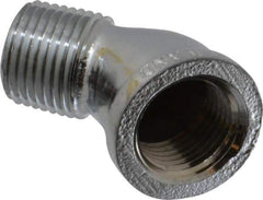 Merit Brass - Class 125, 1/2" Internal Pipe, Red Brass & Chrome 45° Street Elbow - FNPT x MNPT - Exact Tool & Supply
