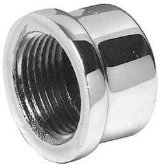 Merit Brass - Class 125, 3/4" Internal Pipe, Red Brass & Chrome End Cap - FNPT - Exact Tool & Supply