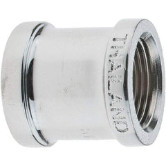 Merit Brass - Class 125, 3/4" Internal Pipe, Red Brass & Chrome Coupling - FNPT x FNPT - Exact Tool & Supply