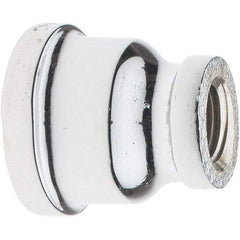 Merit Brass - Class 125, 1/2 x 1/4" Internal Pipe, Red Brass & Chrome Reducing Coupling - FNPT x FNPT - Exact Tool & Supply