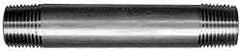 Merit Brass - Schedule 80, 3/8" Pipe x 36" Long, Grade 316 Stainless Steel Pipe Nipple - Seamless & Threaded - Exact Tool & Supply