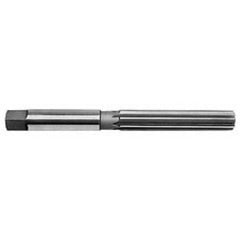Made in USA - 15/64" Diam, Straight Shank, 2" Flute, Hand Reamer - Exact Tool & Supply