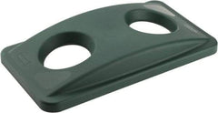 Rubbermaid - Square Lid for Use with 15-7/8 Gal Recycle Containers - Green, Polyethylene, For 3540, 3541 & 3554 - Exact Tool & Supply