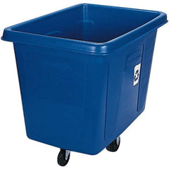 Rubbermaid - 16 Cu Ft Blue Rectangle Recycling Container - Polyethylene, 37" High x 43-3/4" Long x 31" Wide - Exact Tool & Supply