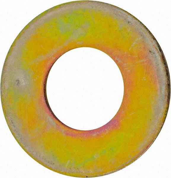 Value Collection - 1-3/8" Screw, Grade 8 Alloy Steel USS Flat Washer - 1.493" ID x 2.78" OD, 0.213" Thick, Zinc Yellow Dichromate Finish - Exact Tool & Supply