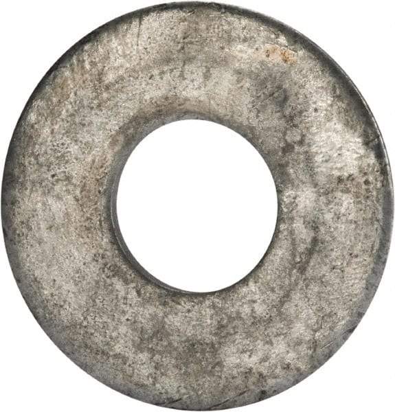 Value Collection - 7/8" Screw, Grade 2 Steel USS Flat Washer - 0.931" ID x 2.28" OD, 0.192" Thick, Galvanized Finish - Exact Tool & Supply