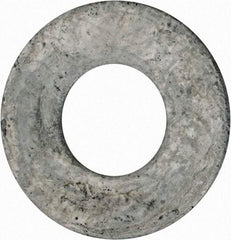 Value Collection - 1-1/8" Screw, Grade 2 Steel USS Flat Washer - 1.243" ID x 2.78" OD, 0.192" Thick, Galvanized Finish - Exact Tool & Supply