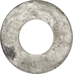Value Collection - 1-1/4" Screw, Grade 2 Steel USS Flat Washer - 1.368" ID x 3.03" OD, 0.192" Thick, Galvanized Finish - Exact Tool & Supply