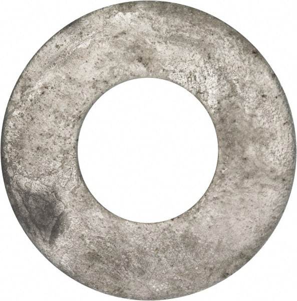 Value Collection - 1-1/2" Screw, Grade 2 Steel USS Flat Washer - 1.615" ID x 3.545" OD, 0.213" Thick, Galvanized Finish - Exact Tool & Supply