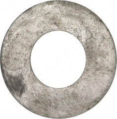 Value Collection - 1-1/2" Screw, Grade 2 Steel USS Flat Washer - 1.615" ID x 3.545" OD, 0.213" Thick, Galvanized Finish - Exact Tool & Supply