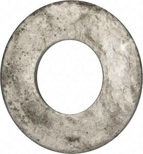 Value Collection - 1-3/4" Screw, Grade 2 Steel USS Flat Washer - 1.865" ID x 4.045" OD, 0.213" Thick, Galvanized Finish - Exact Tool & Supply