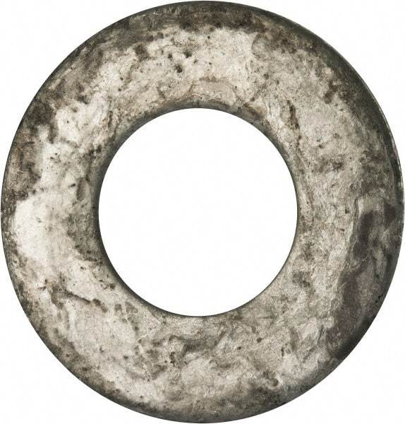 Value Collection - 2" Screw, Grade 2 Steel USS Flat Washer - 2.115" ID x 4.545" OD, 0.213" Thick, Galvanized Finish - Exact Tool & Supply