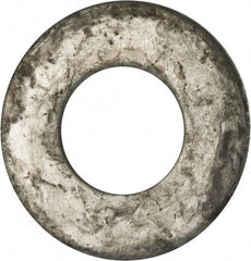 Value Collection - 2" Screw, Grade 2 Steel USS Flat Washer - 2.115" ID x 4.545" OD, 0.213" Thick, Galvanized Finish - Exact Tool & Supply