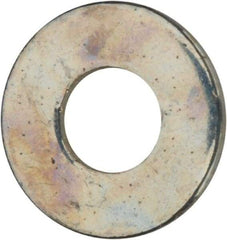 Value Collection - #2 Screw, Grade 2 Steel SAE Flat Washer - 3/32" ID x 7/32" OD, 0.021" Thick, Zinc-Plated Finish - Exact Tool & Supply