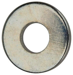 Value Collection - #4 Screw, Grade 2 Steel SAE Flat Washer - 1/8" ID x 5/16" OD, 0.04" Thick, Zinc-Plated Finish - Exact Tool & Supply