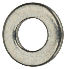 Value Collection - #5 Screw, Grade 2 Steel SAE Flat Washer - 9/64" ID x 9/32" OD, 0.03" Thick, Zinc-Plated Finish - Exact Tool & Supply