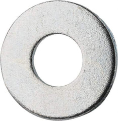 Value Collection - #12 Screw, Grade 2 Steel SAE Flat Washer - 1/4" ID x 9/16" OD, 0.08" Thick, Zinc-Plated Finish - Exact Tool & Supply