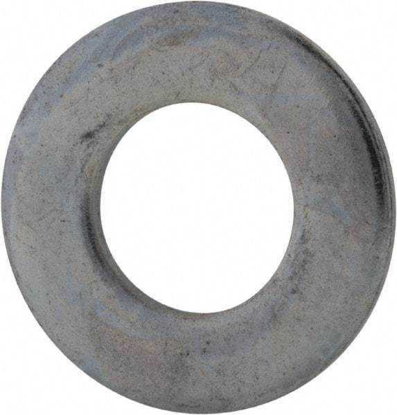 Value Collection - 7/16" Screw, Grade 2 Steel SAE Flat Washer - 15/32" ID x 59/64" OD, 0.08" Thick, Zinc-Plated Finish - Exact Tool & Supply