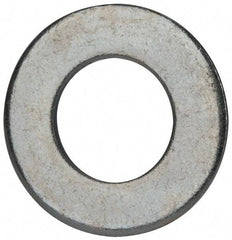 Value Collection - 1" Screw, Grade 2 Steel SAE Flat Washer - 1-1/16" ID x 2" OD, 0.16" Thick, Zinc-Plated Finish - Exact Tool & Supply