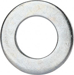 Value Collection - 1-1/8" Screw, Grade 2 Steel SAE Flat Washer - 1-3/16" ID x 2-1/4" OD, 0.16" Thick, Zinc-Plated Finish - Exact Tool & Supply