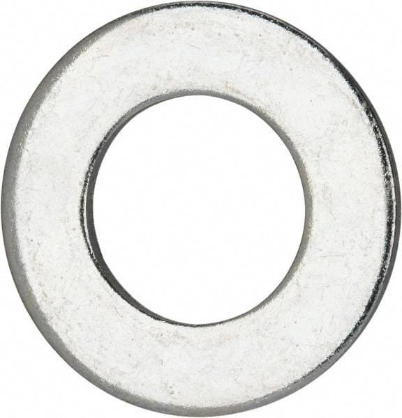 Value Collection - 1-1/4" Screw, Grade 2 Steel SAE Flat Washer - 1-3/8" ID x 2-1/2" OD, 0.192" Thick, Zinc-Plated Finish - Exact Tool & Supply