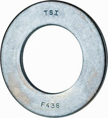 Value Collection - 2" Screw, Grade 2 Steel SAE Flat Washer - 2-1/8" ID x 3-3/4" OD, 0.201" Thick, Zinc-Plated Finish - Exact Tool & Supply