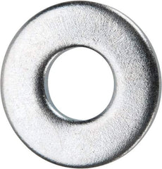 Value Collection - #10 Screw, Grade 2 Steel USS Flat Washer - 0.245" ID x 0.577" OD, 0.065" Thick, Zinc-Plated Finish - Exact Tool & Supply