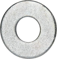 Value Collection - 9/16" Screw, Grade 2 Steel USS Flat Washer - 0.62" ID x 1.499" OD, 0.132" Thick, Zinc-Plated Finish - Exact Tool & Supply