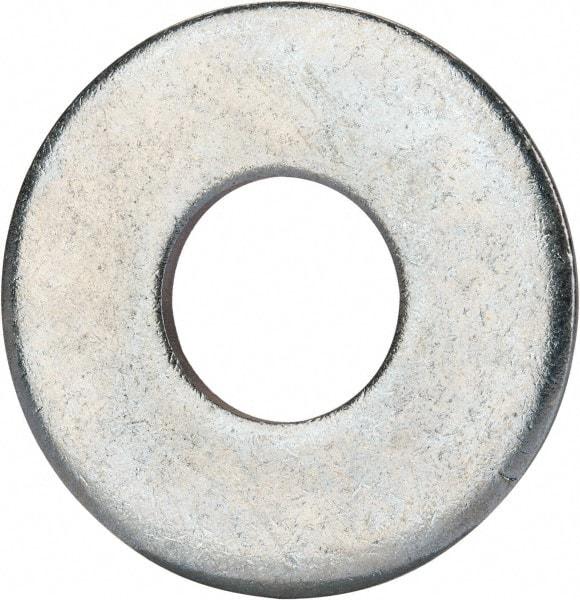 Value Collection - 3/4" Screw, Grade 2 Steel USS Flat Washer - 0.805" ID x 2.03" OD, 0.177" Thick, Zinc-Plated Finish - Exact Tool & Supply