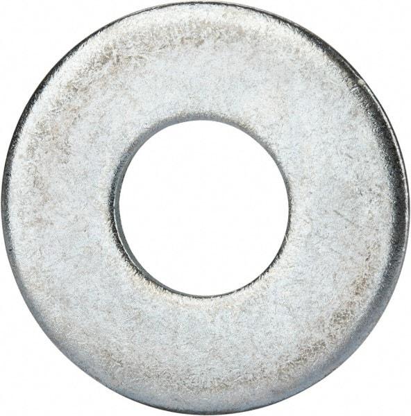 Value Collection - 7/8" Screw, Grade 2 Steel USS Flat Washer - 0.931" ID x 2.28" OD, 0.192" Thick, Zinc-Plated Finish - Exact Tool & Supply