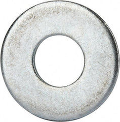 Value Collection - 7/8" Screw, Grade 2 Steel USS Flat Washer - 0.931" ID x 2.28" OD, 0.192" Thick, Zinc-Plated Finish - Exact Tool & Supply