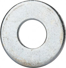 Value Collection - 1" Screw, Grade 2 Steel USS Flat Washer - 1.055" ID x 2.53" OD, 0.192" Thick, Zinc-Plated Finish - Exact Tool & Supply