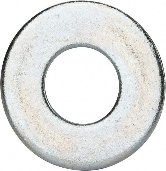 Value Collection - 1-1/8" Screw, Grade 2 Steel USS Flat Washer - 1.243" ID x 2.78" OD, 0.192" Thick, Zinc-Plated Finish - Exact Tool & Supply