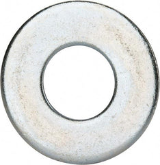 Value Collection - 1-1/8" Screw, Grade 2 Steel USS Flat Washer - 1.243" ID x 2.78" OD, 0.192" Thick, Zinc-Plated Finish - Exact Tool & Supply