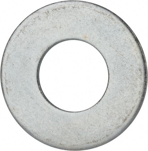Value Collection - 1-3/4" Screw, Grade 2 Steel USS Flat Washer - 1.865" ID x 4.045" OD, 0.213" Thick, Zinc-Plated Finish - Exact Tool & Supply